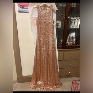 Reverly maid of honor dress worn once champagne color size 6